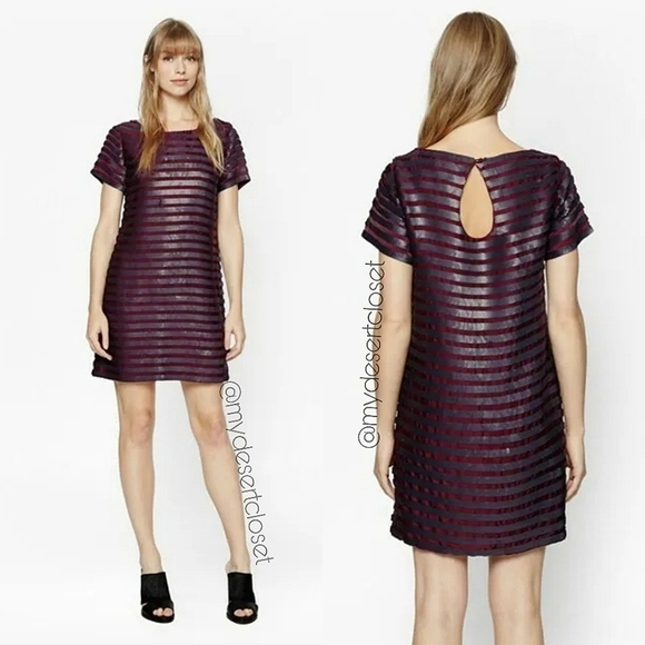 French Connection Satellite Brights Sequin Striped Nightout Cocktail Mini Dress - Picture 2 of 13